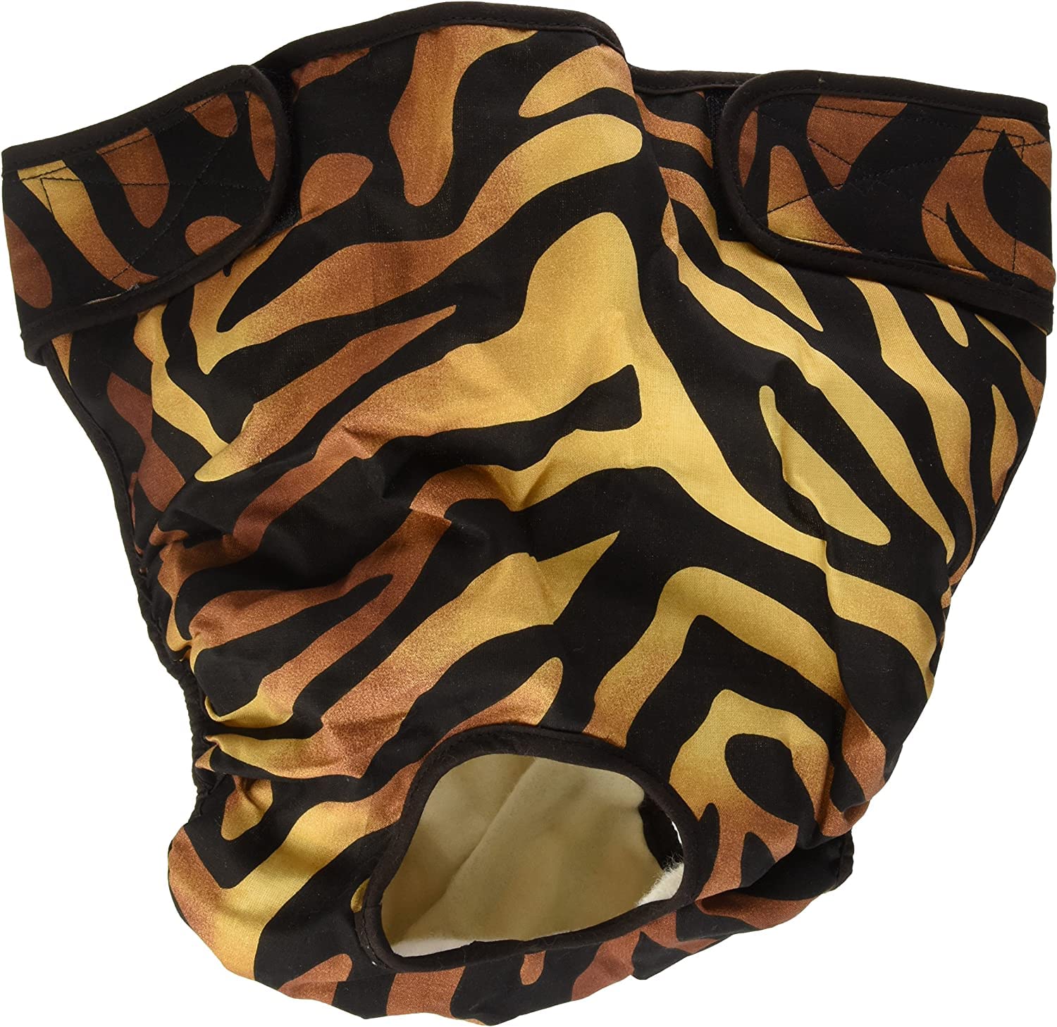 Washable Dog Diaper for Large Breeds - Reusable Pet Diaper with Zebra Print - Perfect for Incontinence, Heat Cycles & Travel