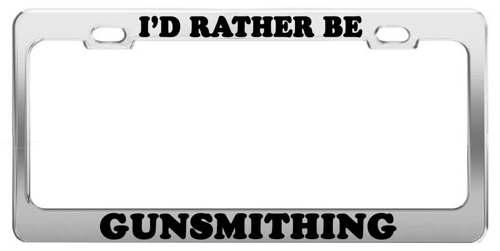 Gunsmithing License Plate Frame - Durable Car Tag Holder - Perfect Gift for Gun Enthusiasts & Car Lovers - Ideal for Trucks, Jeeps & Custom Vehicles