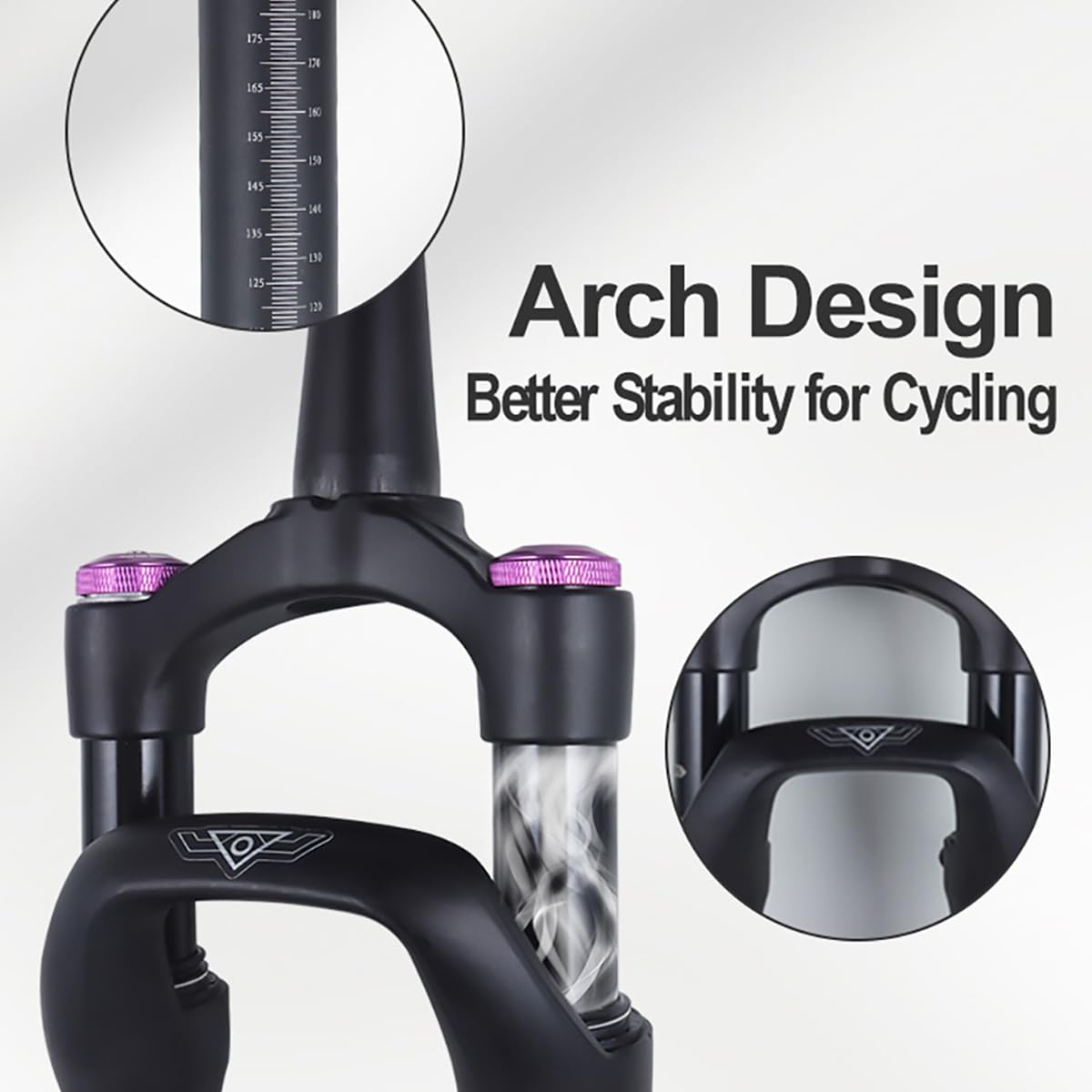 BOLANY 700C Mountain Bike Suspension Fork - 60mm Travel, Disc Brake XC Air Fork with Manual Lock, 100x12mm Thru Axle for Off-Road Cycling | Perfect for Trail Riding & Cross-Country Adventures