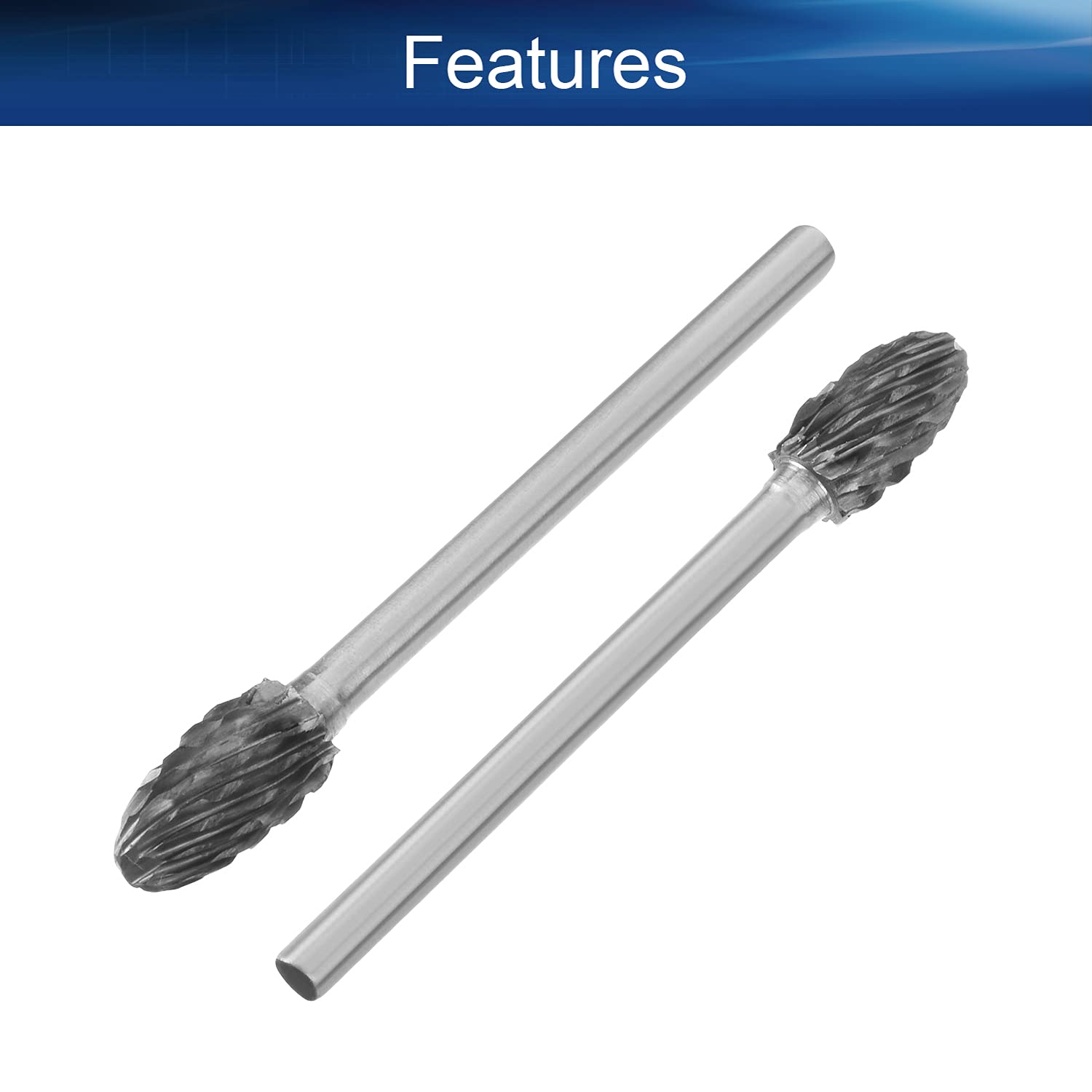 Auniwaig 5PCS Tungsten Steel Rotary Burr Set - 0.24