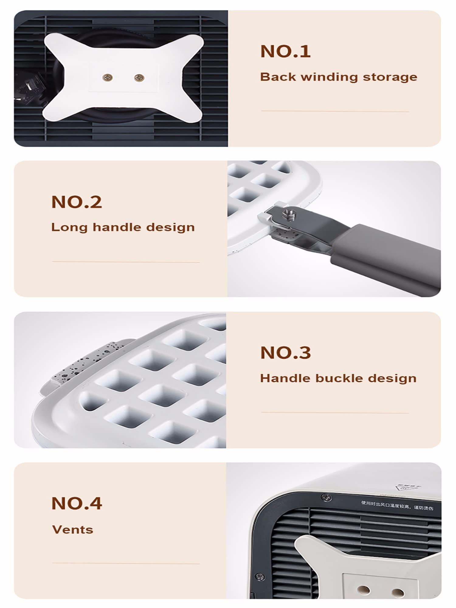 Italian Waffle Maker & Sandwich Press with Removable Non-Stick Plates - Easy to Clean & Use for Breakfast, Brunch, and Family Gatherings