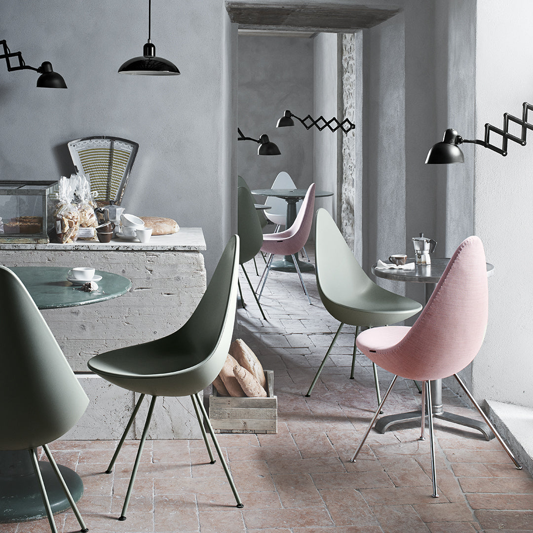 Drop Chair Plastic - Modern Lightweight Indoor/Outdoor Stackable Chair for Home, Office, and Patio Use