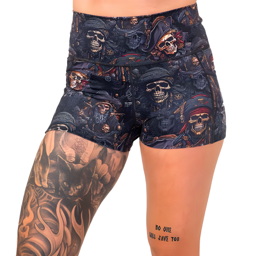 Pirate Themed Shorts for Men & Women - Comfortable & Stylish Pirate Booty Shorts for Costume Parties, Halloween & Cosplay
