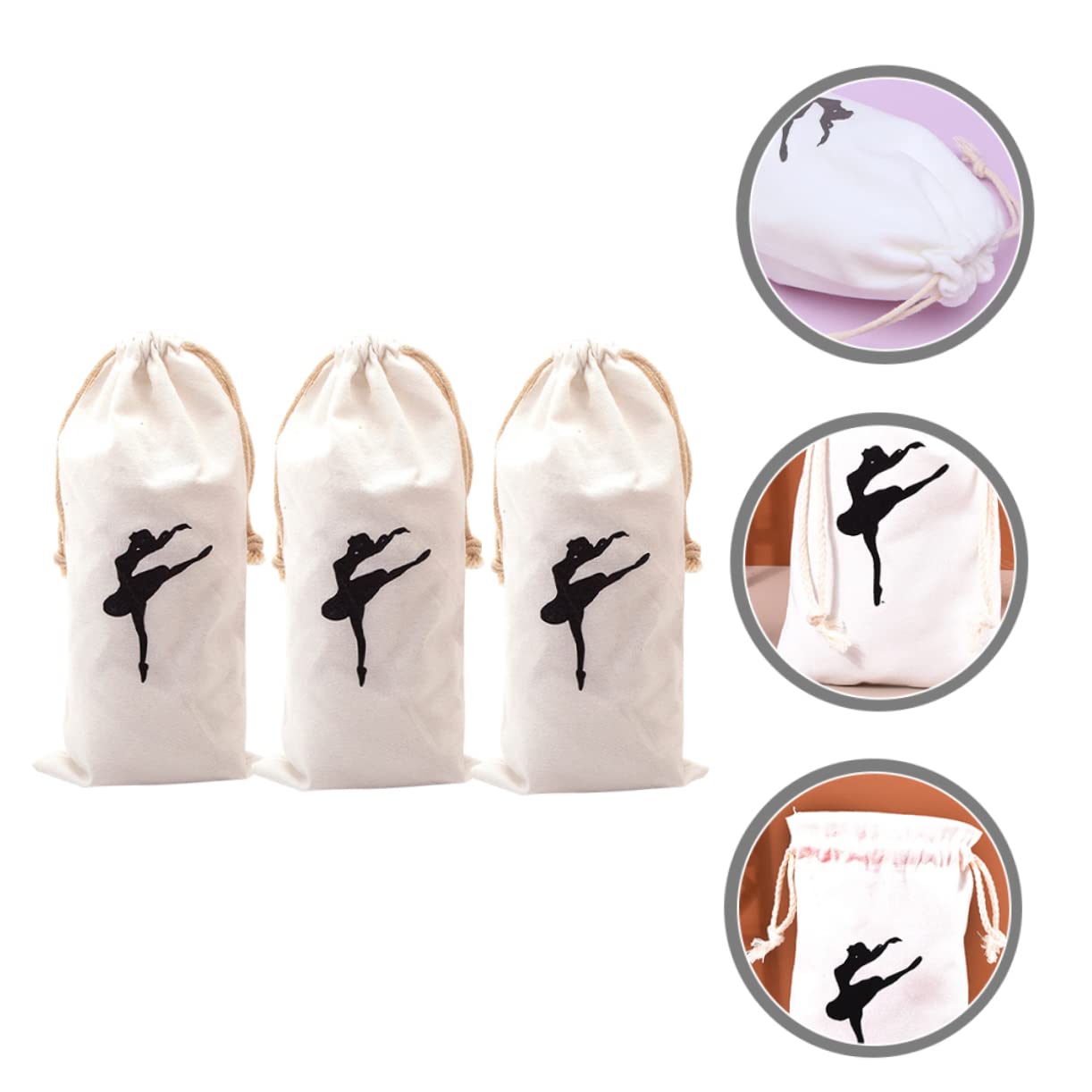 12-Pack MUSISALY Portable Ballet Shoe Bags for Dance - Lightweight Travel Shoe Organizer with Durable Polyester Fabric - Perfect for Ballet Classes, Dance Practice & Gym Storage