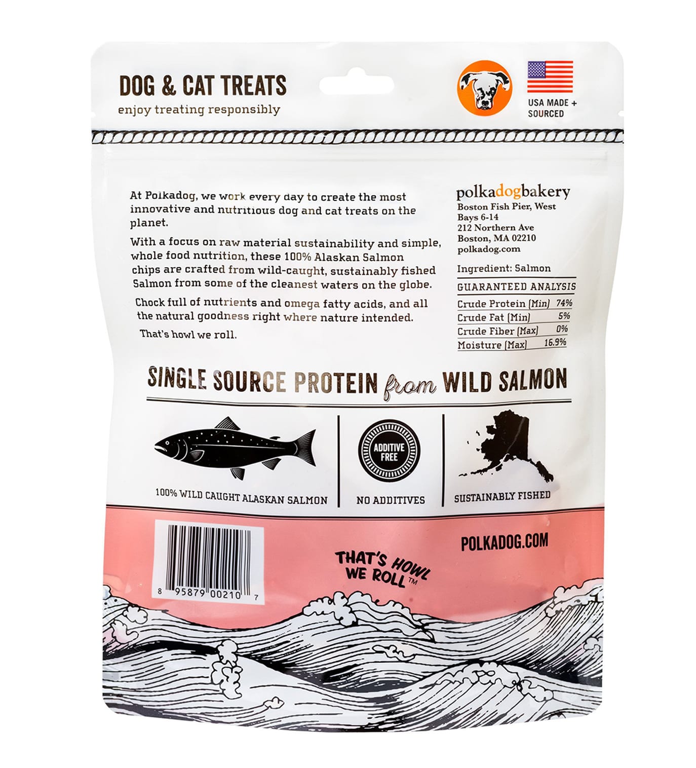Premium Alaskan Salmon Chips - All-Natural Dog & Cat Treats for Training & Rewards - Grain-Free, High-Protein Snacks for Pets - Perfect for Travel, Hiking & Daily Bonding Time