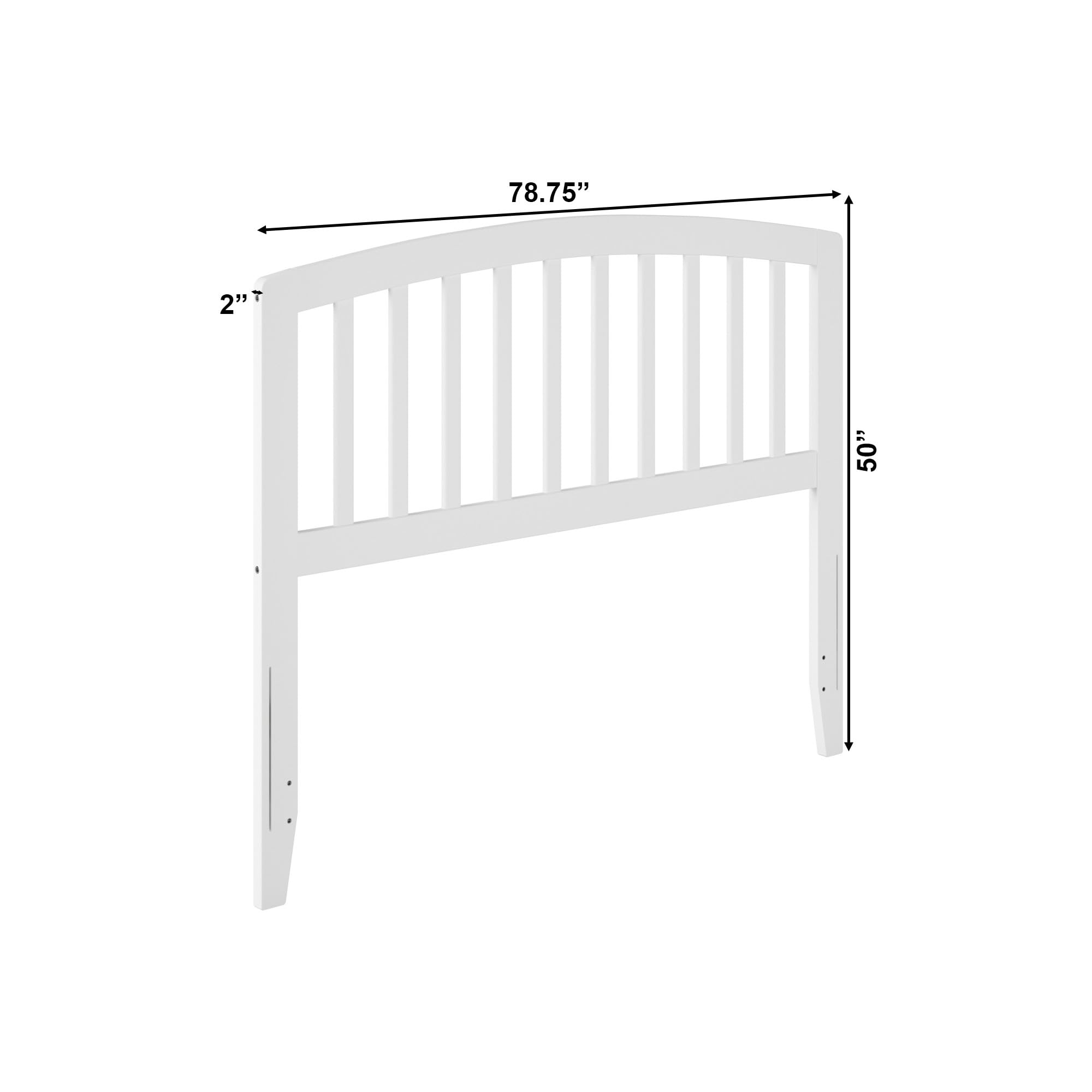 AFI Richmond Full Size Headboard with USB Charging Ports - White Upholstered Bed Frame Headboard for Bedroom Decor & Modern Home Furniture - Perfect for Master Bedrooms, Guest Rooms & Apartments