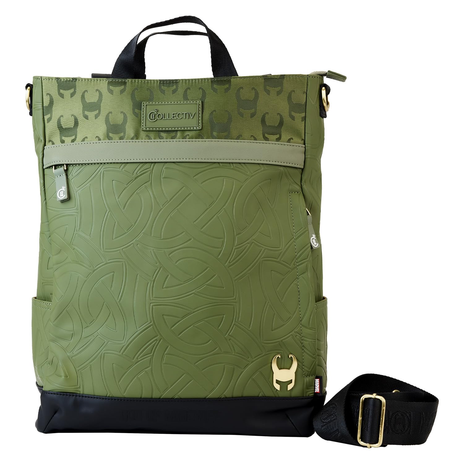 Loungefly COLLECTIV Marvel Loki The CREATIV Convertible Tote Bag - Stylish Superhero Shoulder Bag for Cosplay, Comic Con & Daily Use