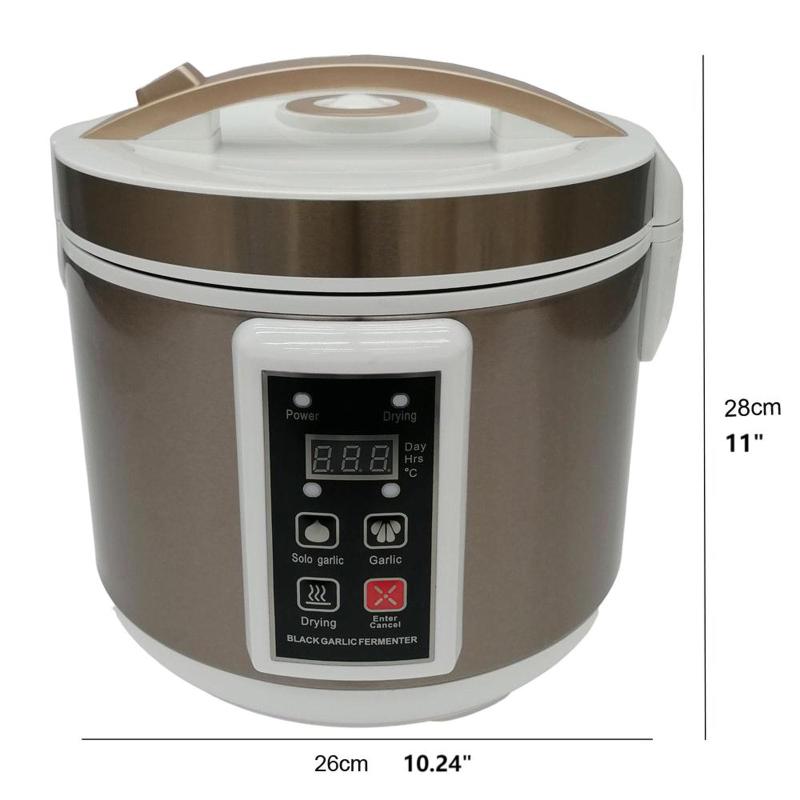 6L Black Garlic Fermenter Machine 110V - Automatic 3D Heating Multi-Clove Garlic Cooker with Black Liner & Smart Control - Perfect for Home Kitchen, Restaurant, and DIY Fermentation Projects
