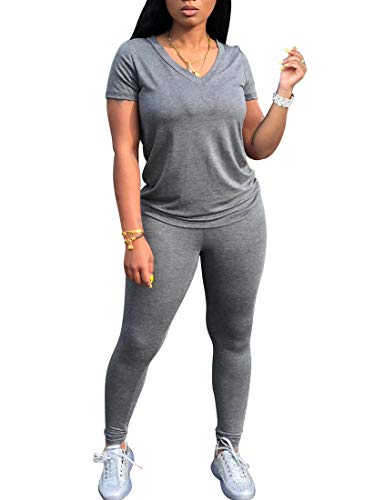 A-short Sleeve Pants Set-healthy Grey