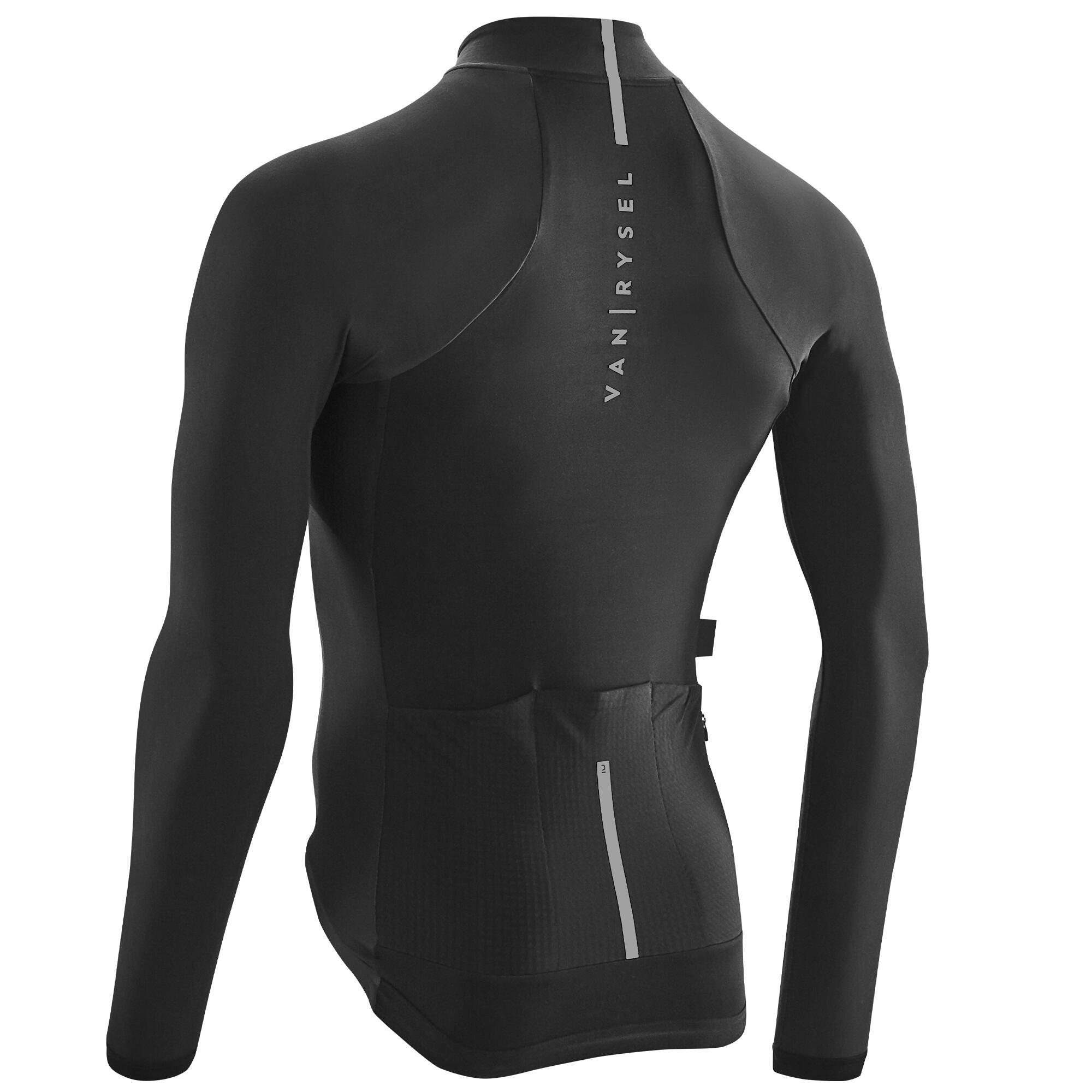 Van Rysel Men's RCR Long Sleeve Road Cycling Jersey - Breathable & Moisture-Wicking Performance Shirt for Biking, Racing & Outdoor Sports