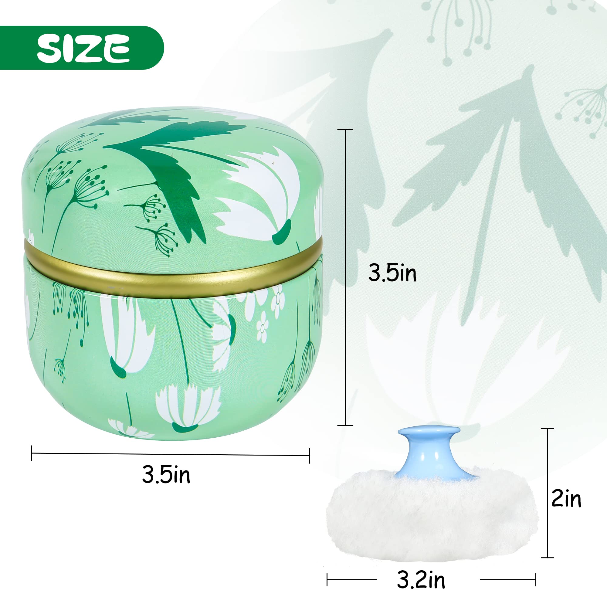 WEMEGA Travel Body Powder Case with Powder Puff - Compact Powder Container for Women & Baby Care - Perfect for Summer Breeze Scent - Ideal for Travel, Gym, and On-the-Go Touch Ups