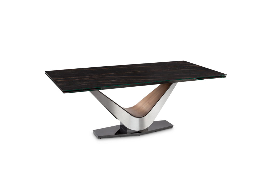 ELITE MODERN Victor Dining Table - Modern Wooden Dining Table for 6-8 People, Perfect for Family Dinners & Entertaining Guests - Elegant Home Dining Room Furniture