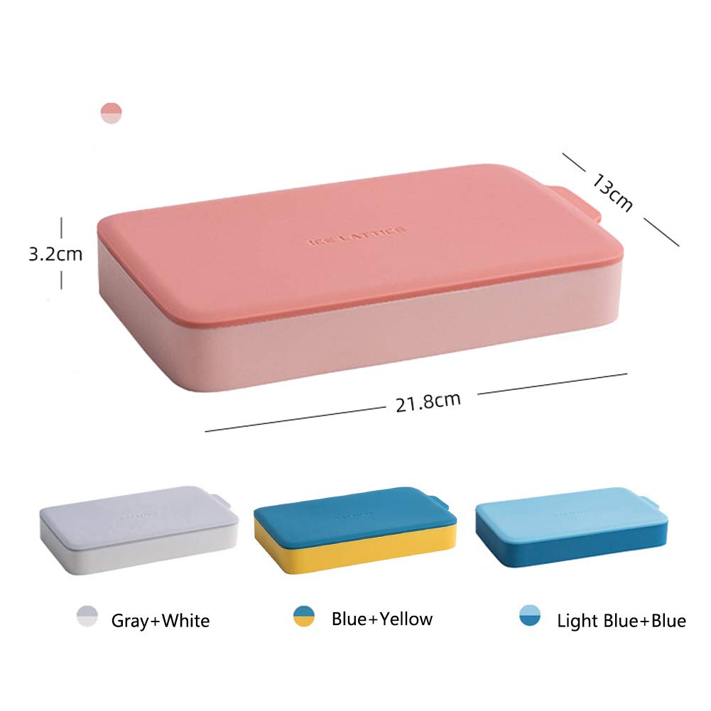 Premium Silicone Ice Cube Trays with Lids - BPA Free, Flexible & Stackable for Whiskey, Cocktails & Beverages - Perfect for Home Bars, Parties & Kitchen Use - Pink