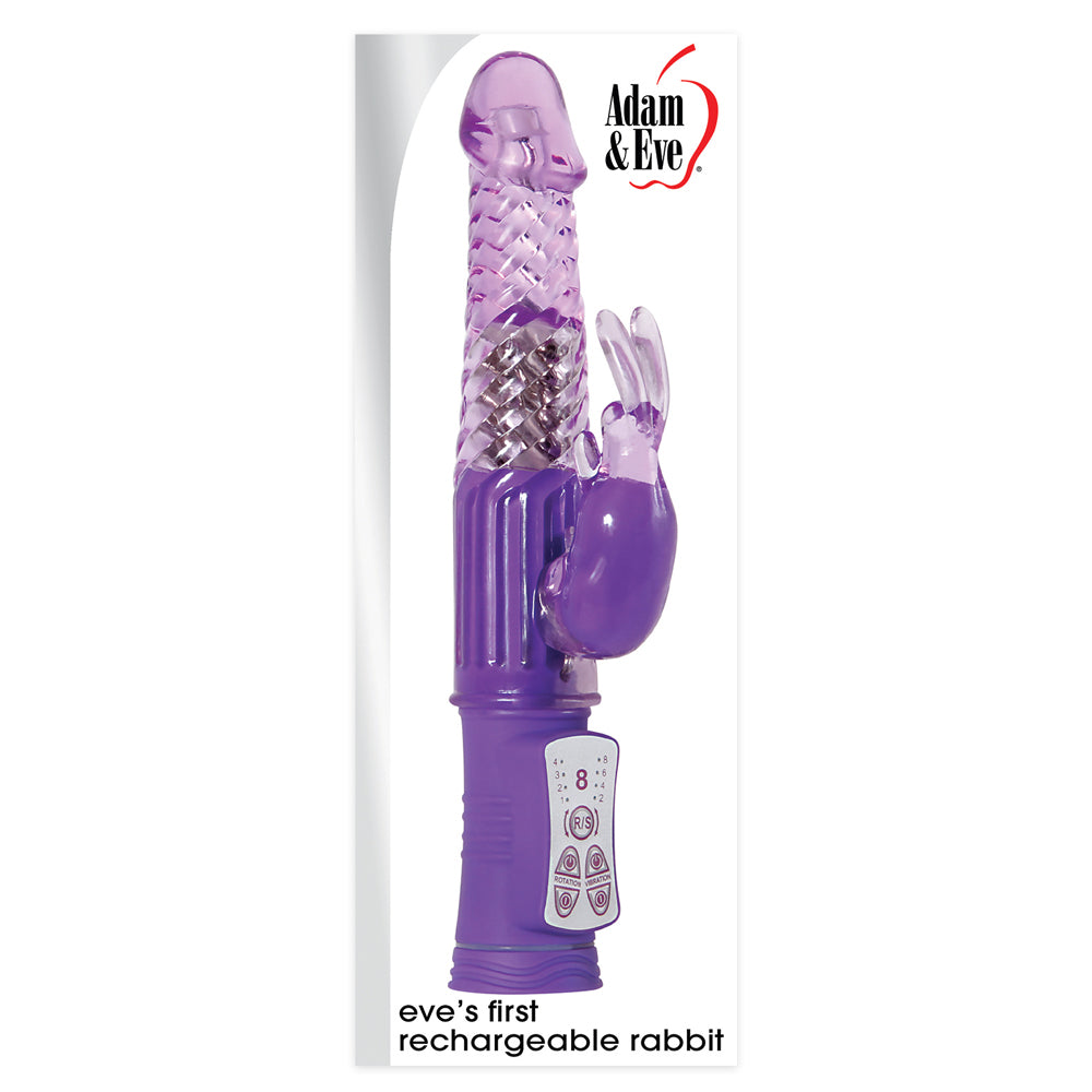 Eve's First Rechargeable Rabbit Vibrator with Rotating Beads - Dual Stimulation for Women - Waterproof & Powerful Adult Toy for Couples Play & Solo Pleasure
