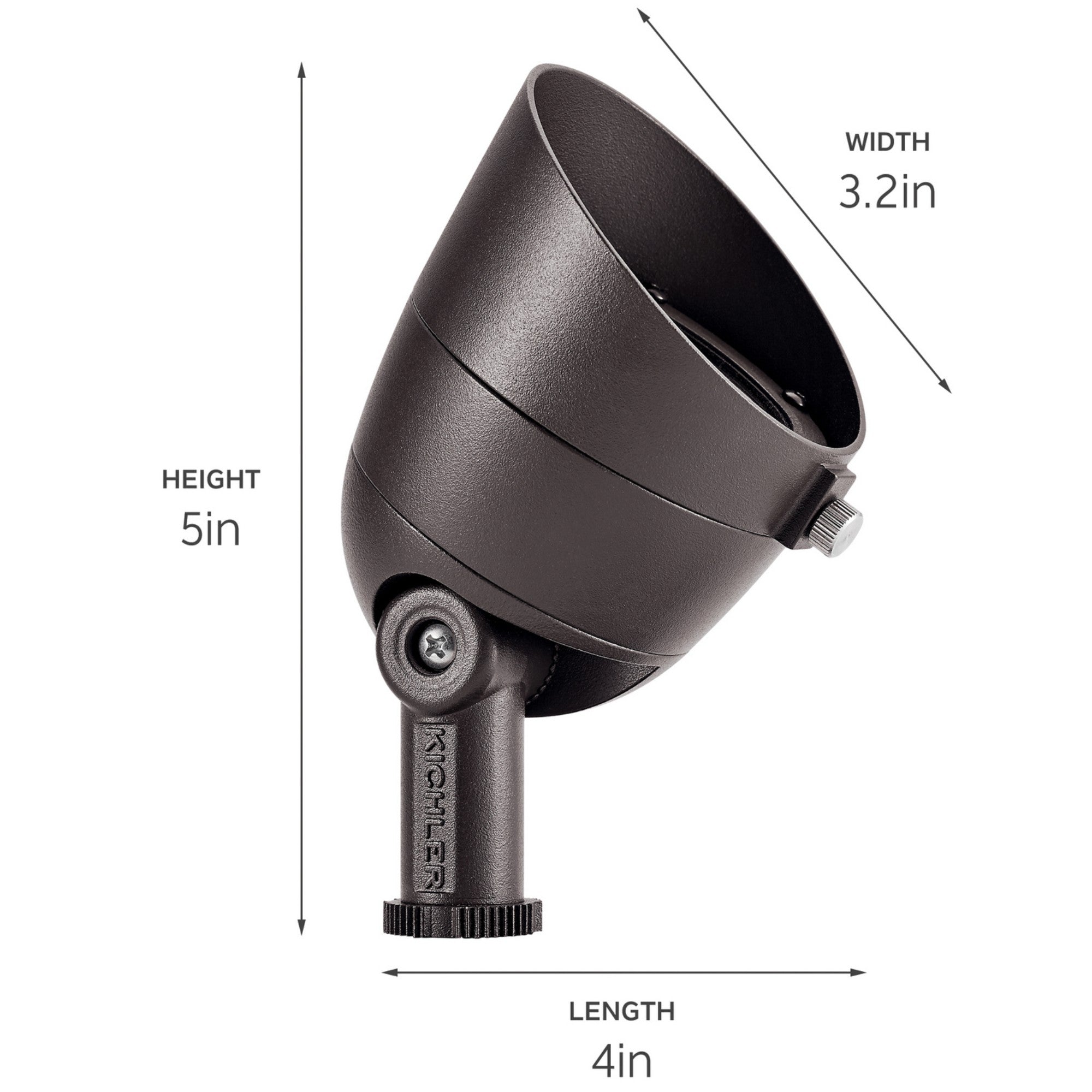 3.5W LED Landscape Flood Light - Aluminum Bronze, 300 Lumens, 3000K Warm White, 60 Degree Beam Angle - Perfect for Garden, Pathway, and Outdoor Wall Lighting