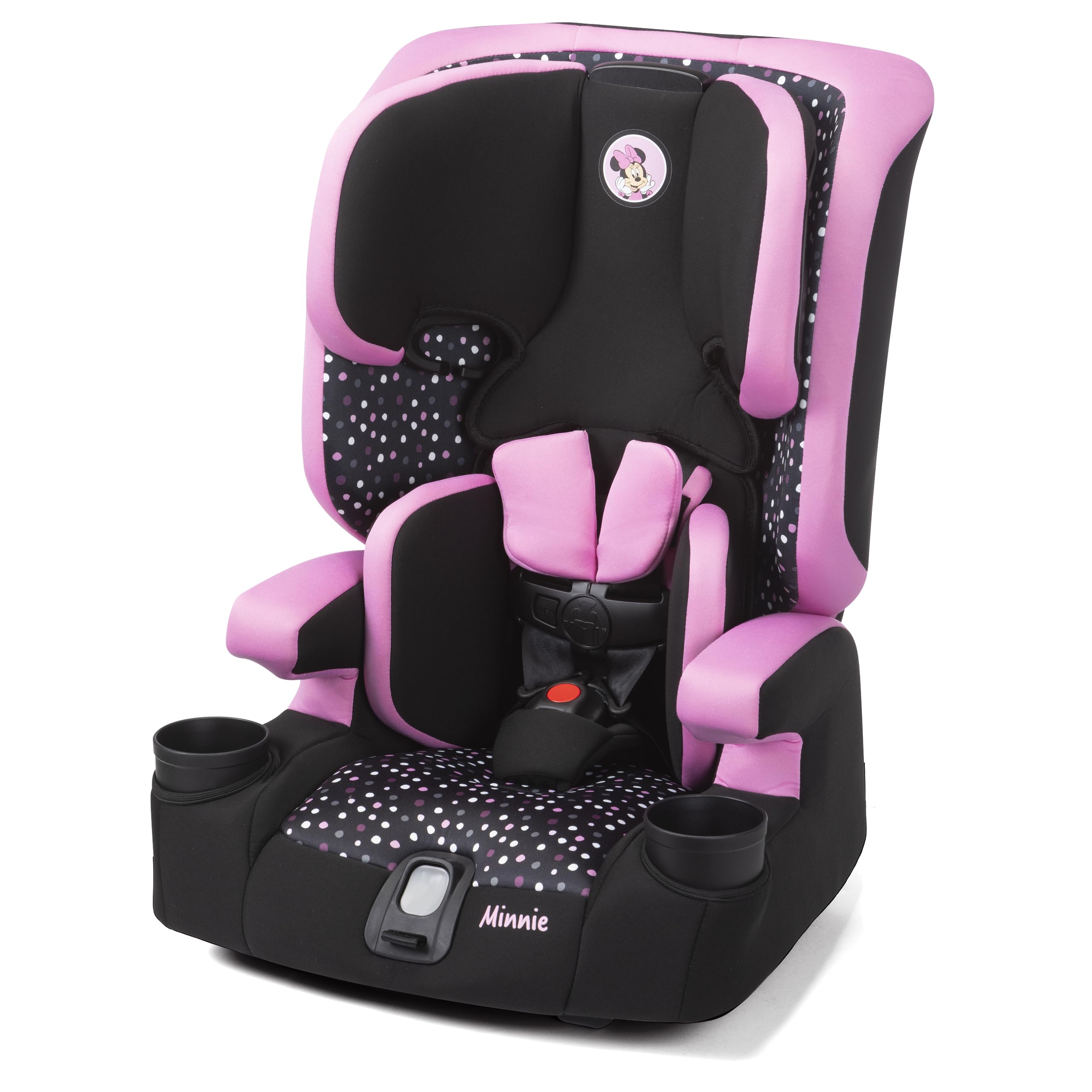 Disney Baby MagicSquad 3-in-1 Convertible Car Seat with Harness Booster - Minnie Mouse Polka Dot Design | Safe for Infants to Toddlers (5-100 lbs) | Perfect for Travel, School Runs & Family Road Trips