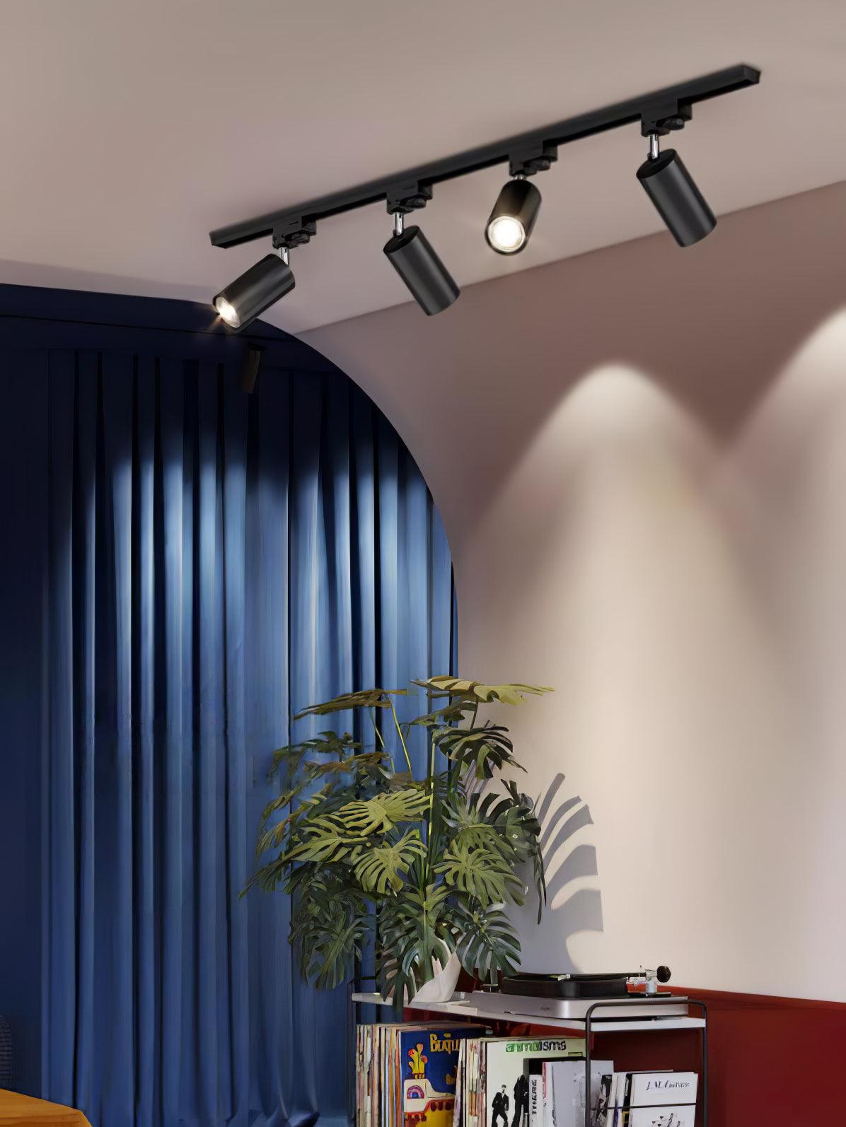 Adjustable Spotlight Track Ceiling Light - Dimmable LED Lighting System for Home & Office - Perfect for Living Room, Kitchen, Gallery, and Retail Store Lighting