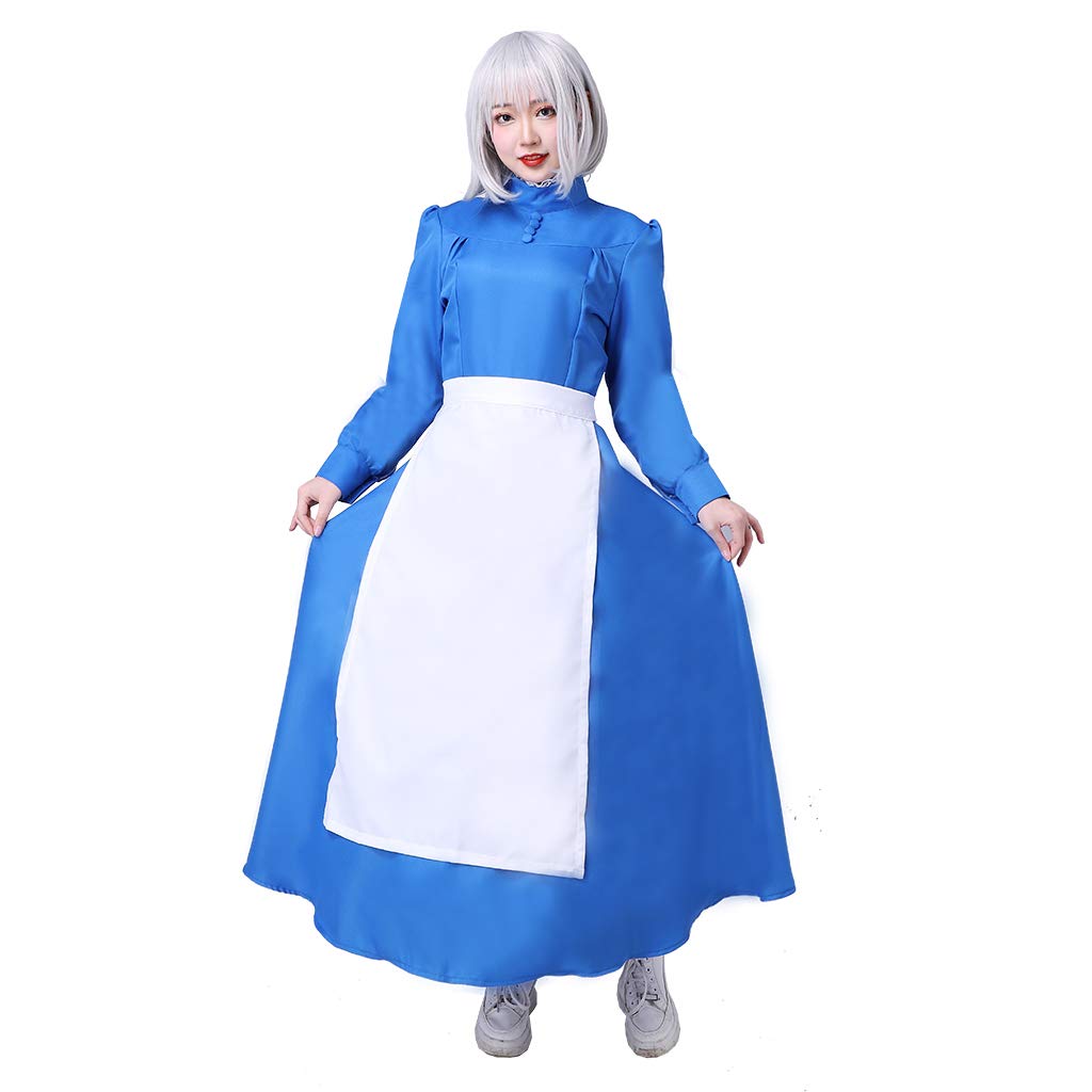 Anime Cosplay Costume for Women - Blue Apron Dress DIY Outfit | Perfect for Halloween, Cosplay Events & Themed Parties