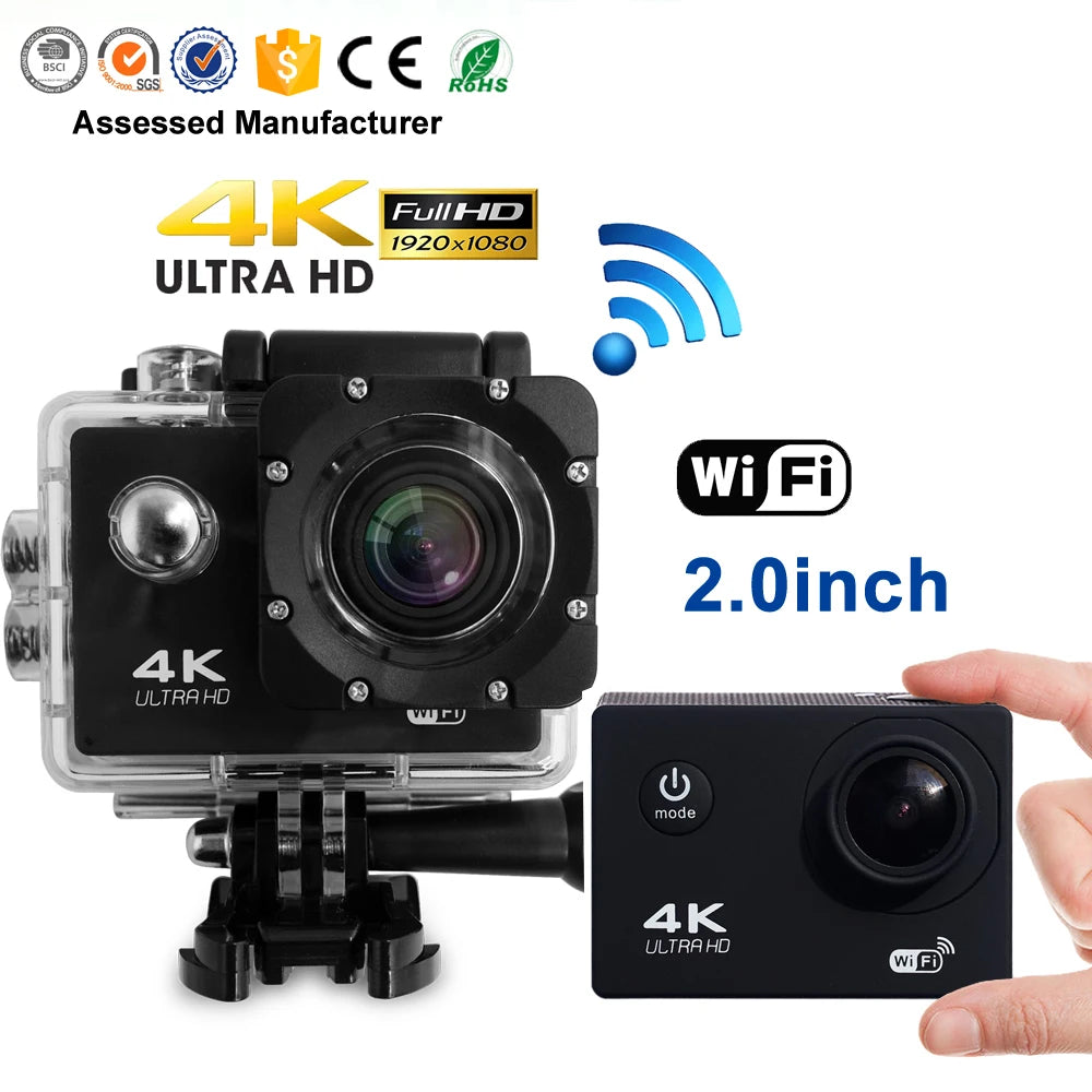 Affordable HD Sports Action Camera - Waterproof & Shockproof for Outdoor Adventures, Vlogging, and Extreme Sports