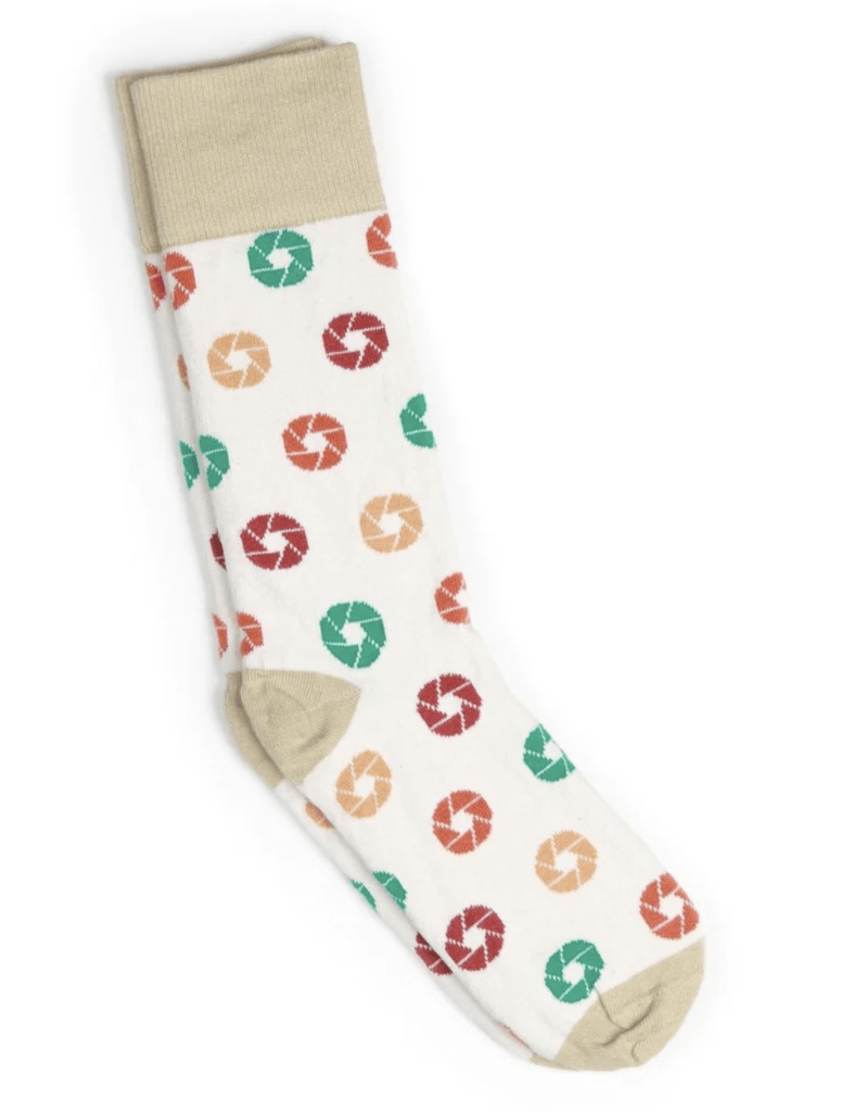 Photogenic Supply Co. Natural Aperture Socks - Comfortable & Stylish Crew Socks for Photography Enthusiasts & Outdoor Adventures