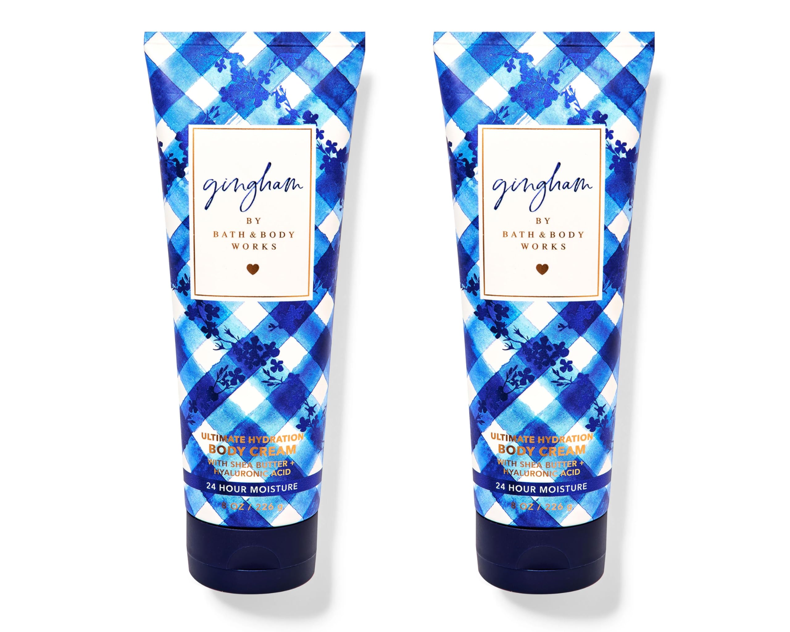 Gingham Ultimate Hydration Body Cream 8oz (2-Pack) - Deep Moisturizing Lotion for Dry Skin, Shea Butter & Vitamin E Enriched - Perfect for Daily Use, After Shower & Spa Nights