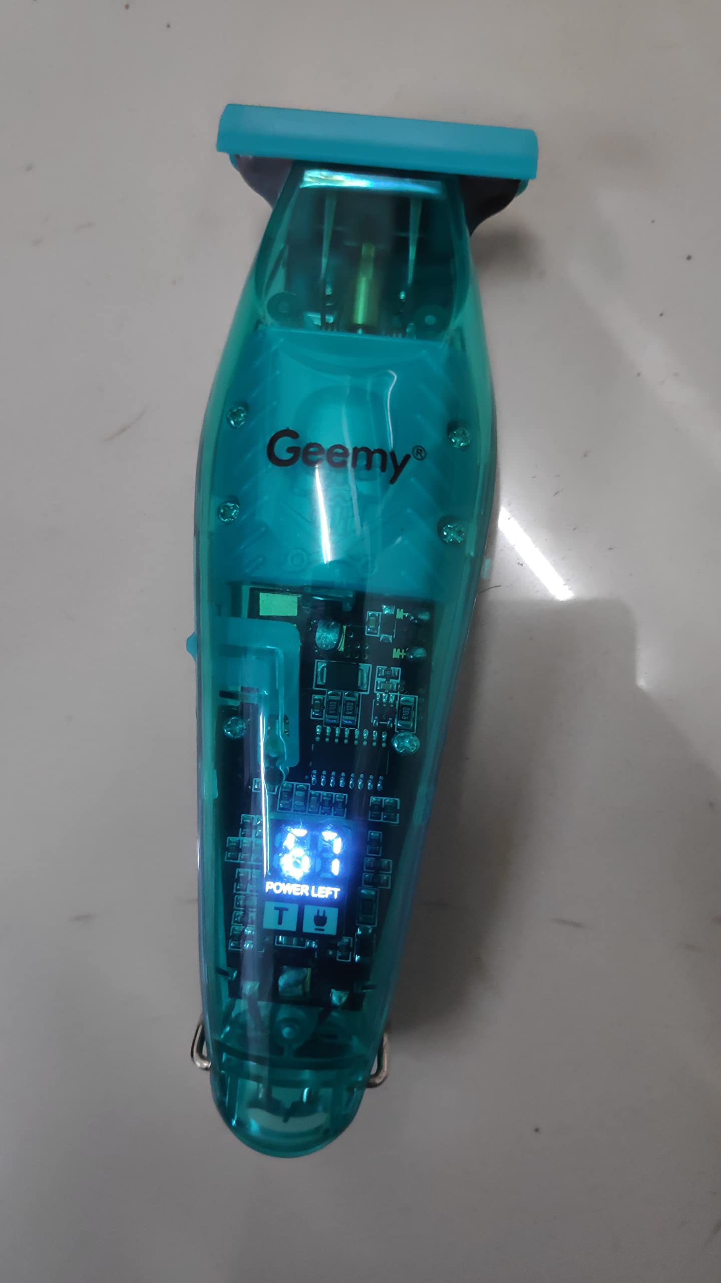 Professional Rechargeable Beard Trimmer & Hair Clipper for Men - Cordless & Corded Use, Precision Design for Perfect Shave & Haircut (Sky Blue) - Ideal for Home Grooming, Travel & Salon Use