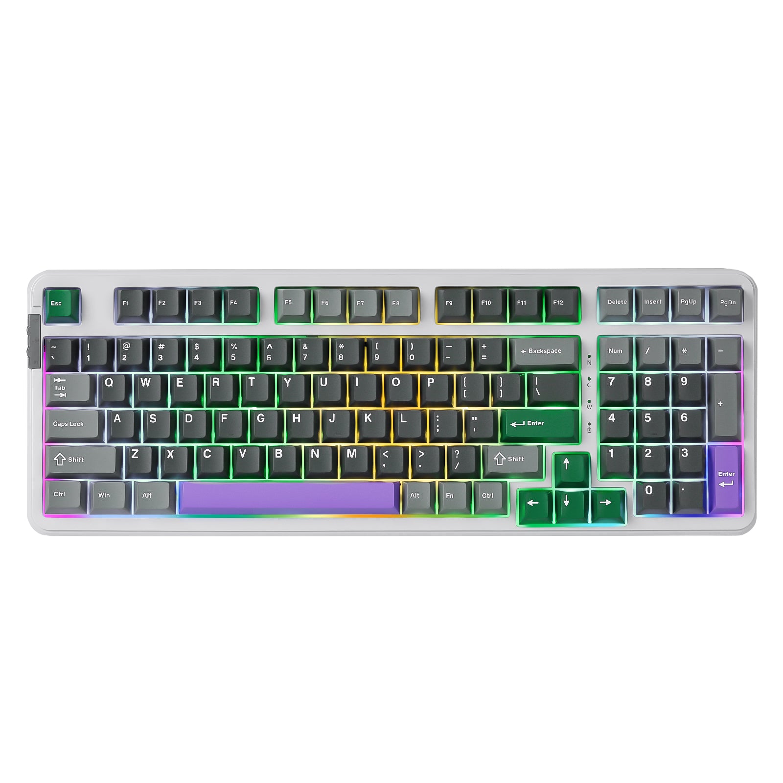 YUNZII B98 Wireless Mechanical Keyboard - 75% Compact Layout, Hot-Swappable, RGB Backlit, Bluetooth/2.4G/USB-C for Mac/Windows - Perfect for Gaming, Office & Home Use
