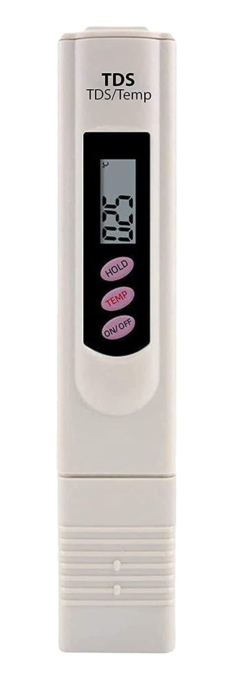 KRPLUS® Digital LCD TDS Meter for RO Water - Accurate TDS/Temp/PPM Tester with Carry Case (Beige) | Essential for Home Water Filtration, Aquariums, Hydroponics & Drinking Water Safety