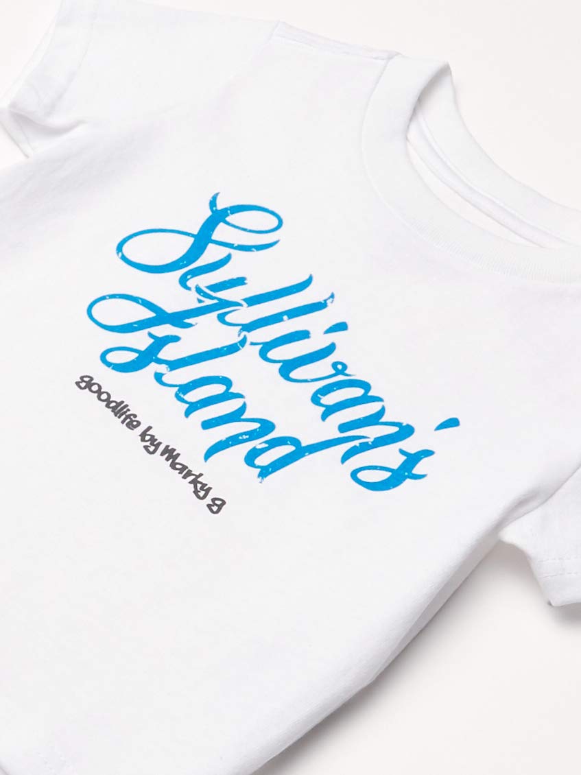 Marky G Apparel Boys' Printed Sullivan's Island Graphic Cotton Jersey T-Shirt - Soft Comfortable White Short Sleeve Tee for Toddlers 2T - Perfect for Playdates, Beach Outings & Casual Everyday Wear