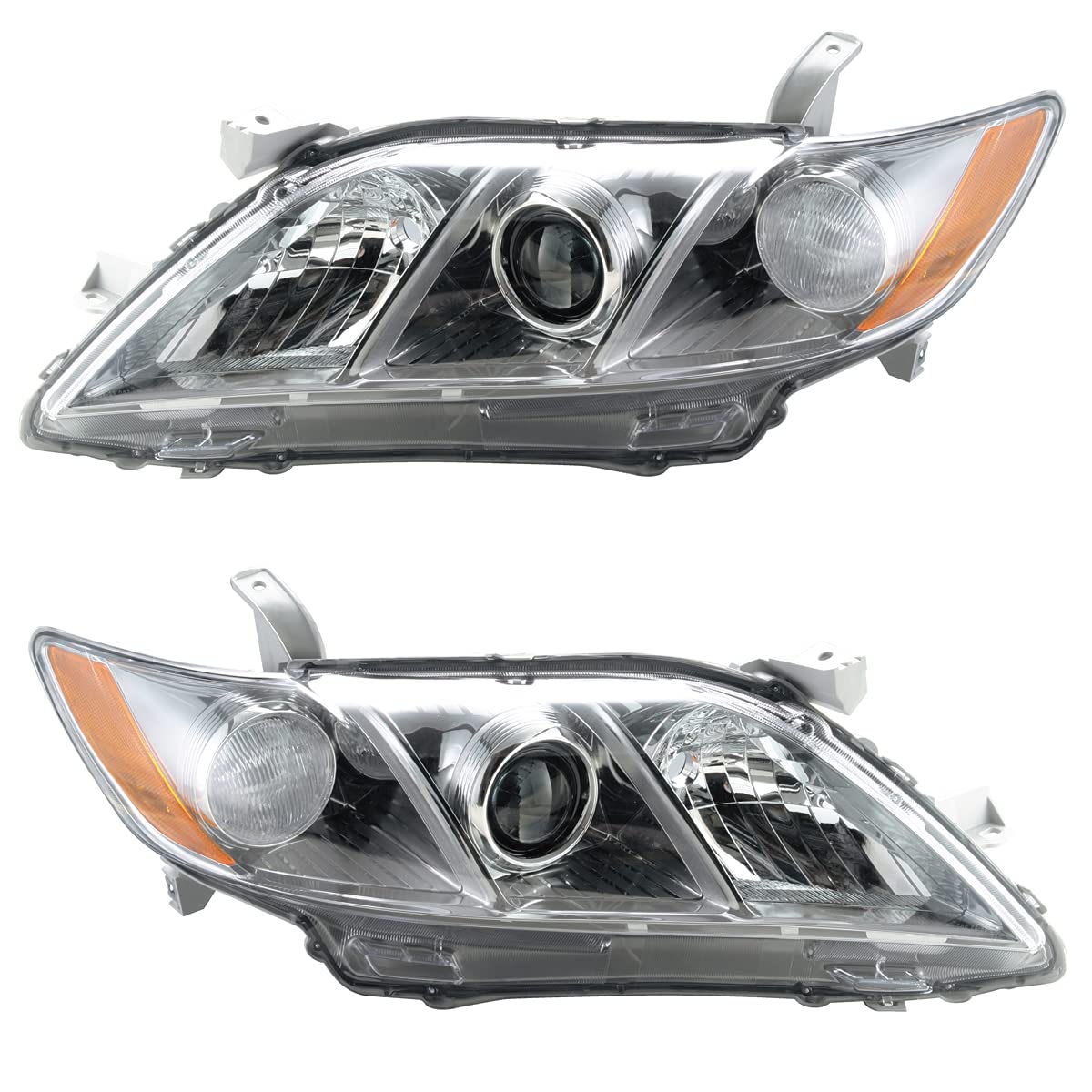 2007-2009 Toyota Camry SE Replacement Headlight Assembly Pair - Left Driver & Right Passenger Side - Bright LED Headlights for Night Driving & Improved Visibility