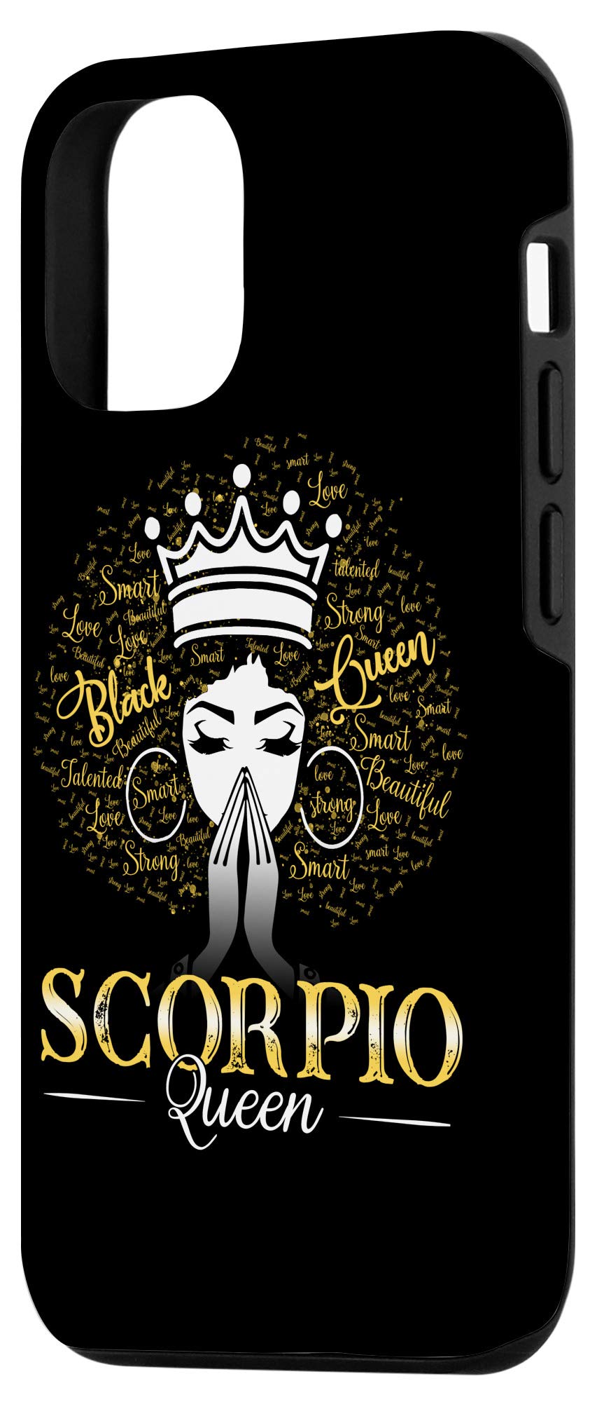 iPhone 12/12 Pro Case - Scorpio Queen Design with Strong Black Lives Matter Afro Woman Art - Durable Protective Phone Cover for Women - Perfect for Daily Use, Work & Social Events