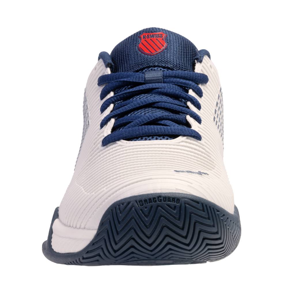 K Swiss Hypercourt Express 2 Men's Tennis Shoes - White/Blue | Lightweight & Durable Court Shoes for Men | Perfect for Tennis, Pickleball & Casual Wear