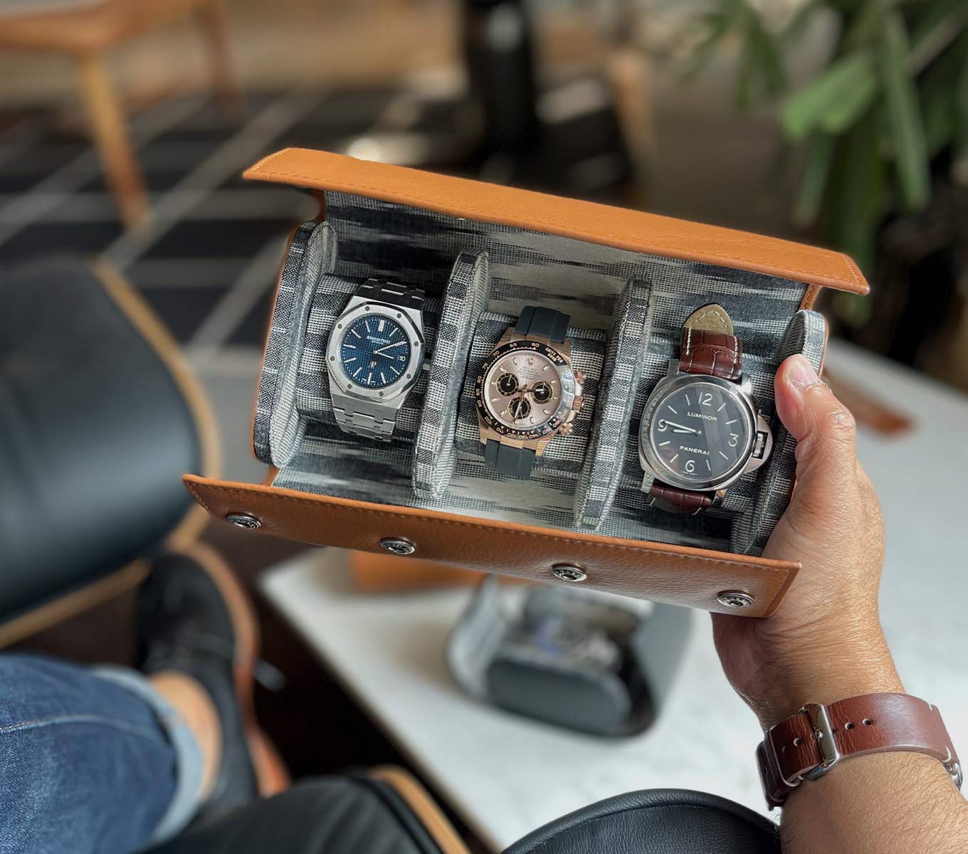Premium Multi Watch Case - Durable Travel Watch Organizer for Men & Women - Perfect for Storage, Travel, and Display | Holds 5-10 Watches Safely