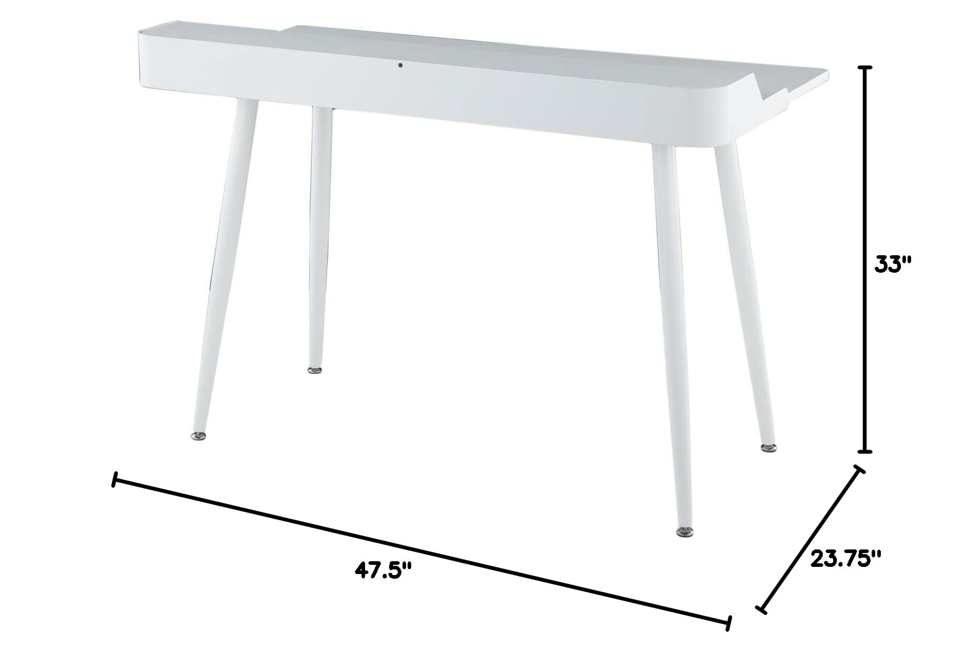 LumiSource Harvey Mid Century Modern Desk - Home Office & Gaming Computer Desk with Drawers, Small Space Saving Workstation for Bedroom, Study or Dorm Room - Perfect for Remote Work, Online Classes & PC Gaming Setup