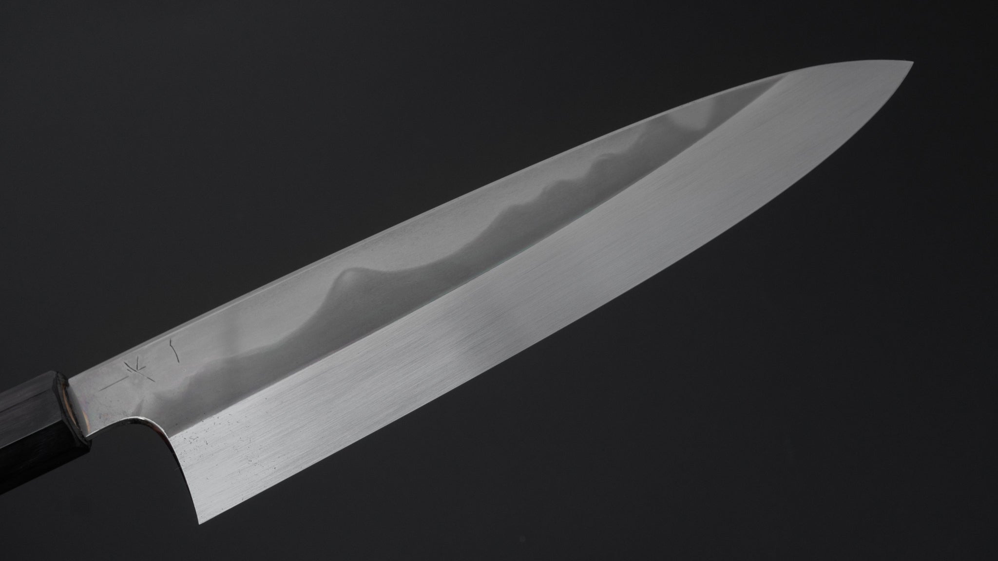 Hitohira Togashi White #1 Fuji Kasumi Mizu Honyaki Gyuto 240mm Japanese Chef Knife with Kurokaki Persimmon Handle (#110/ Saya) - Perfect for Sushi, Sashimi & Precision Meat Cutting
