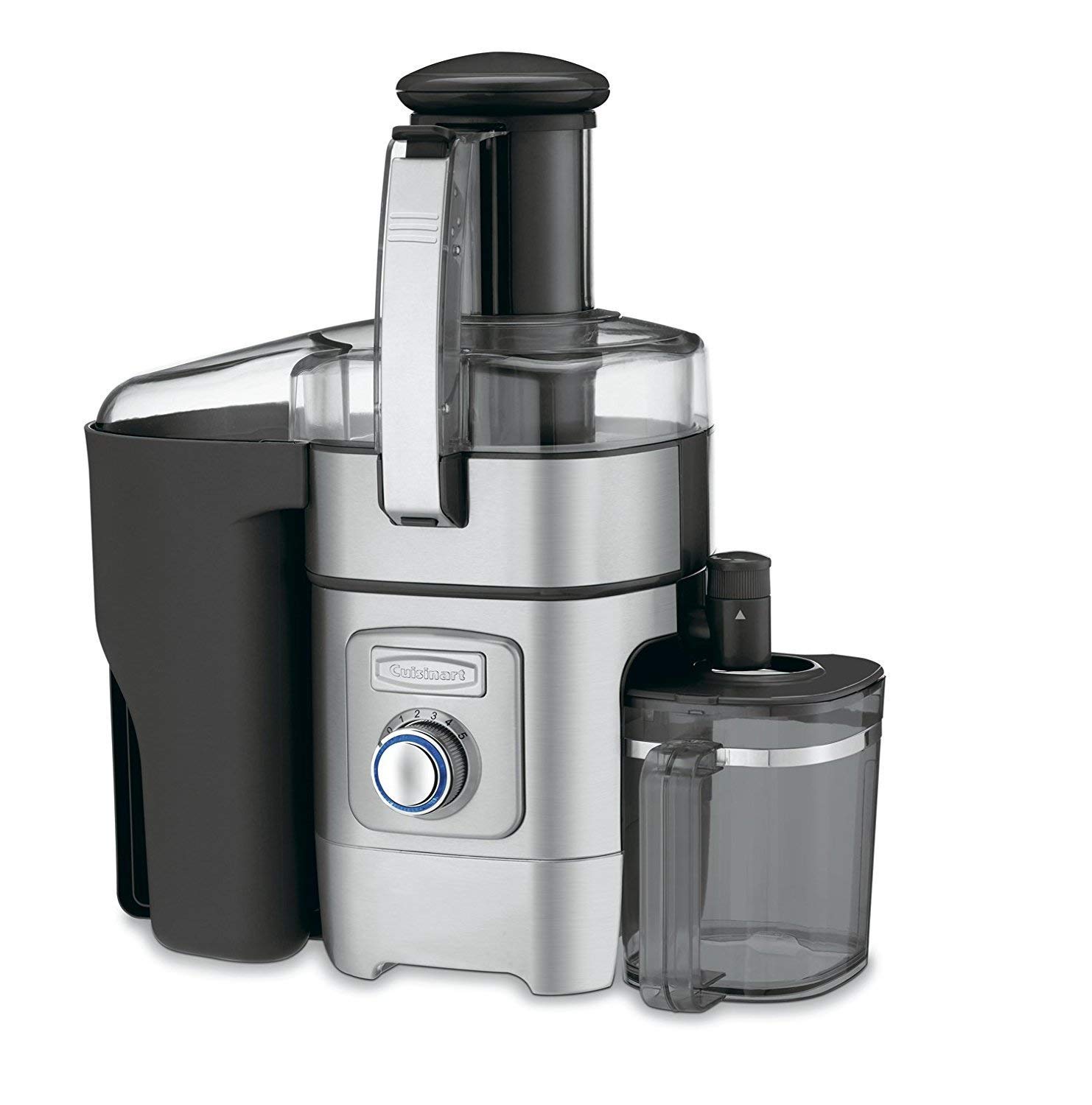 Cuisinart CJE-1000P1 Die-Cast Juice Extractor - Powerful Cold Press Juicer for Fruits & Vegetables (Lemons, Oranges, Carrots, Celery) - Silver/Black (15.35