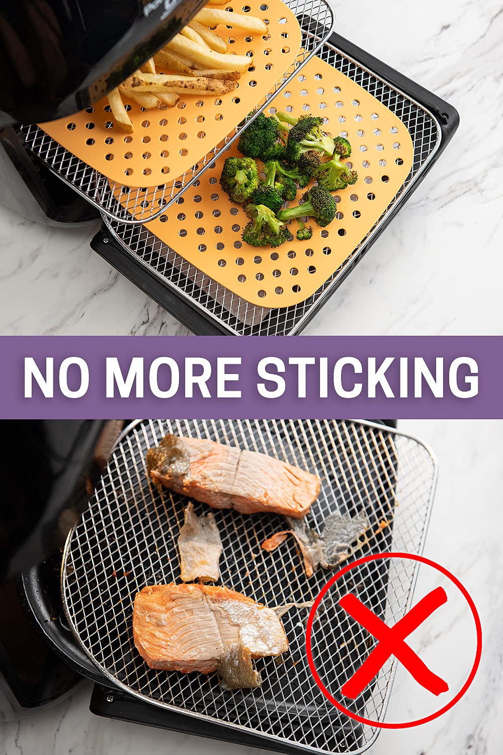Non-Stick Air Fryer Silicone Liners 8.5