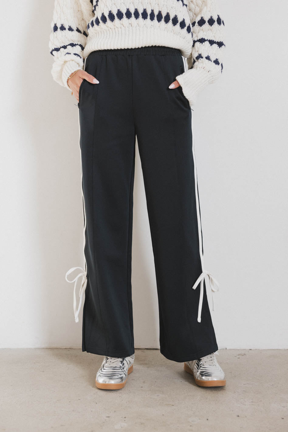 Astrid Women's Navy Blue Track Pants - Comfortable Athletic Joggers for Running, Yoga & Lounge Wear