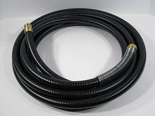 20' Black HVLP Turbine Hose with Spring Guard - Durable Air Tool Accessory for Spray Painting, Woodworking & Automotive Detailing
