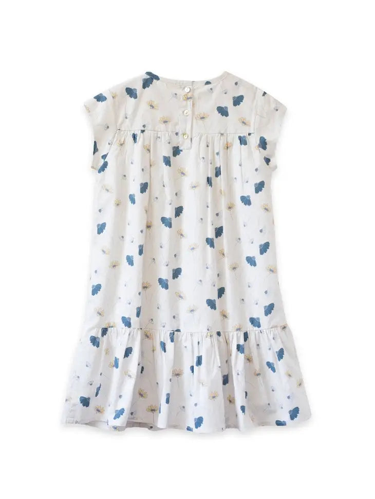 Beet World Molly Dress - Blue Floral Print Women's Summer Dress | Perfect for Beach Vacations, Garden Parties & Casual Outings