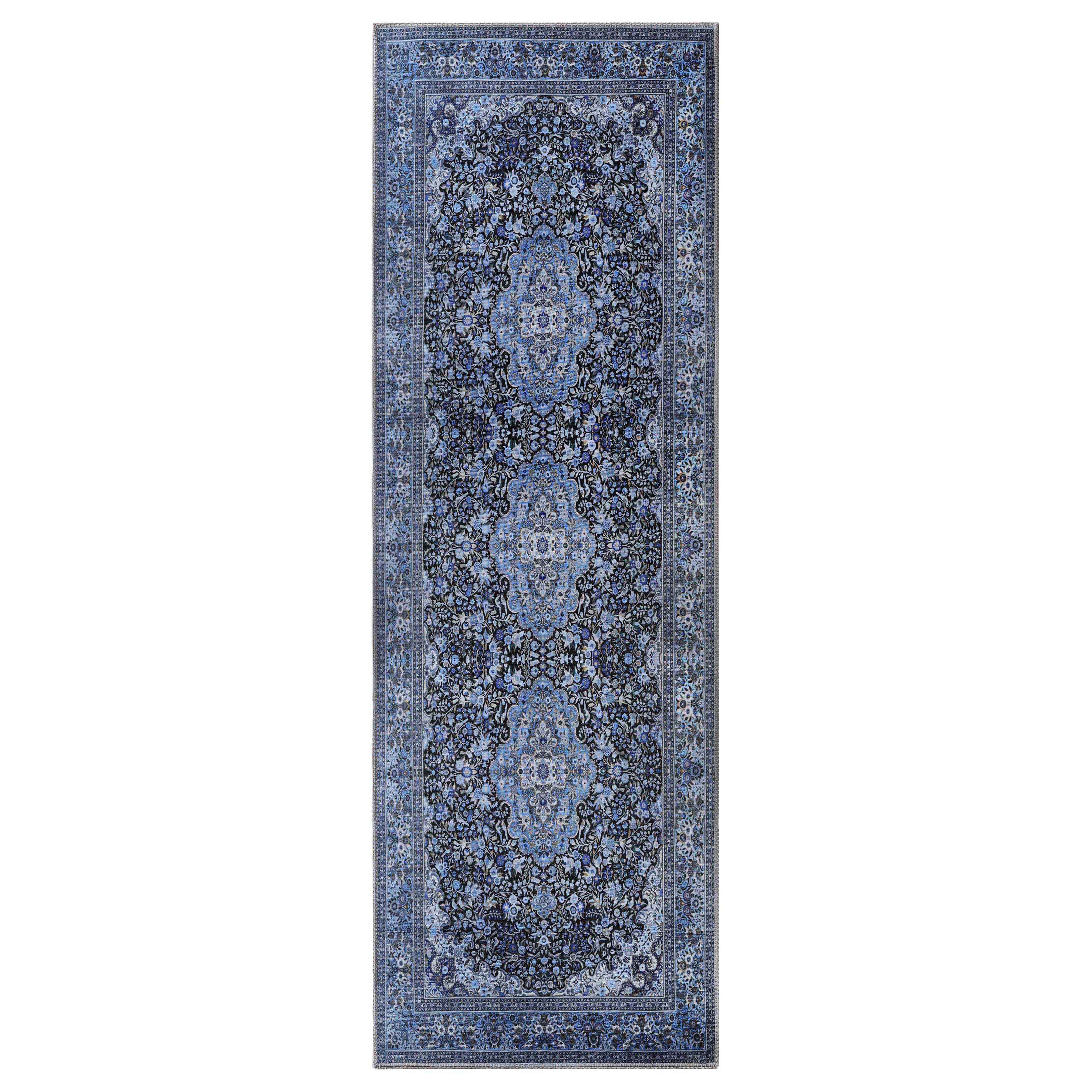 Fiorella Floral Medallion Indoor Area Rug - Non-Slip Living Room Runner Carpet for Bedroom, Hallway & Entryway Decor