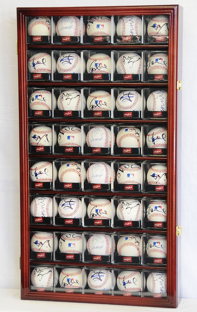 40 Acrylic Baseball Display Case with UV Protection - Wall Mount or Tabletop Showcase for Collectibles, Memorabilia & Sports Decor