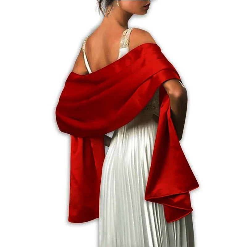 19 Colors Elegant Long Formal Wedding Shawl for Women - Soft Evening Bridal Wrap Scarf - Perfect for Weddings, Parties & Special Occasions