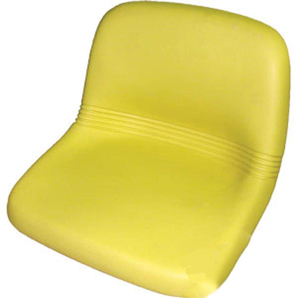 RAParts A-AM123666 Yellow Vinyl High Back Replacement Seat for John Deere Riding Mowers - Durable Tractor Seat for Lawn Care & Farm Use