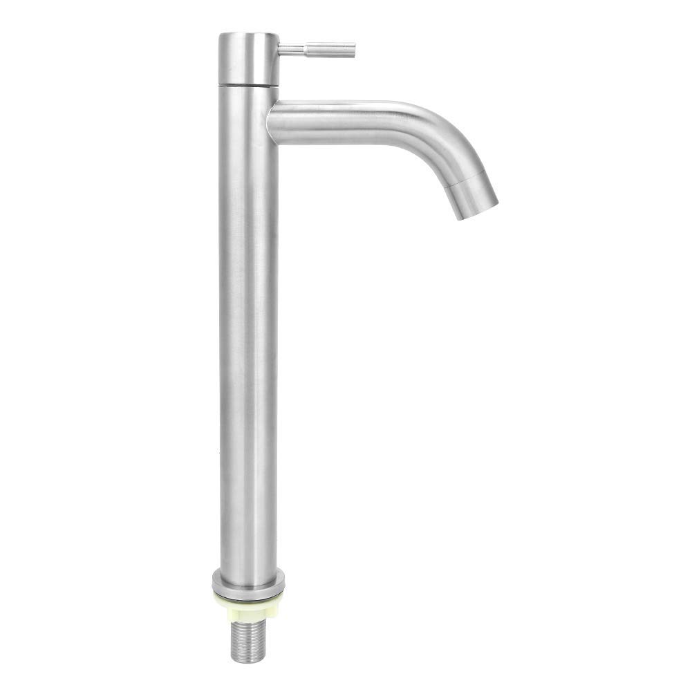 Stainless Steel Single Handle Sink Faucet for Kitchen & Bathroom - G1/2in Thread Commercial Tap