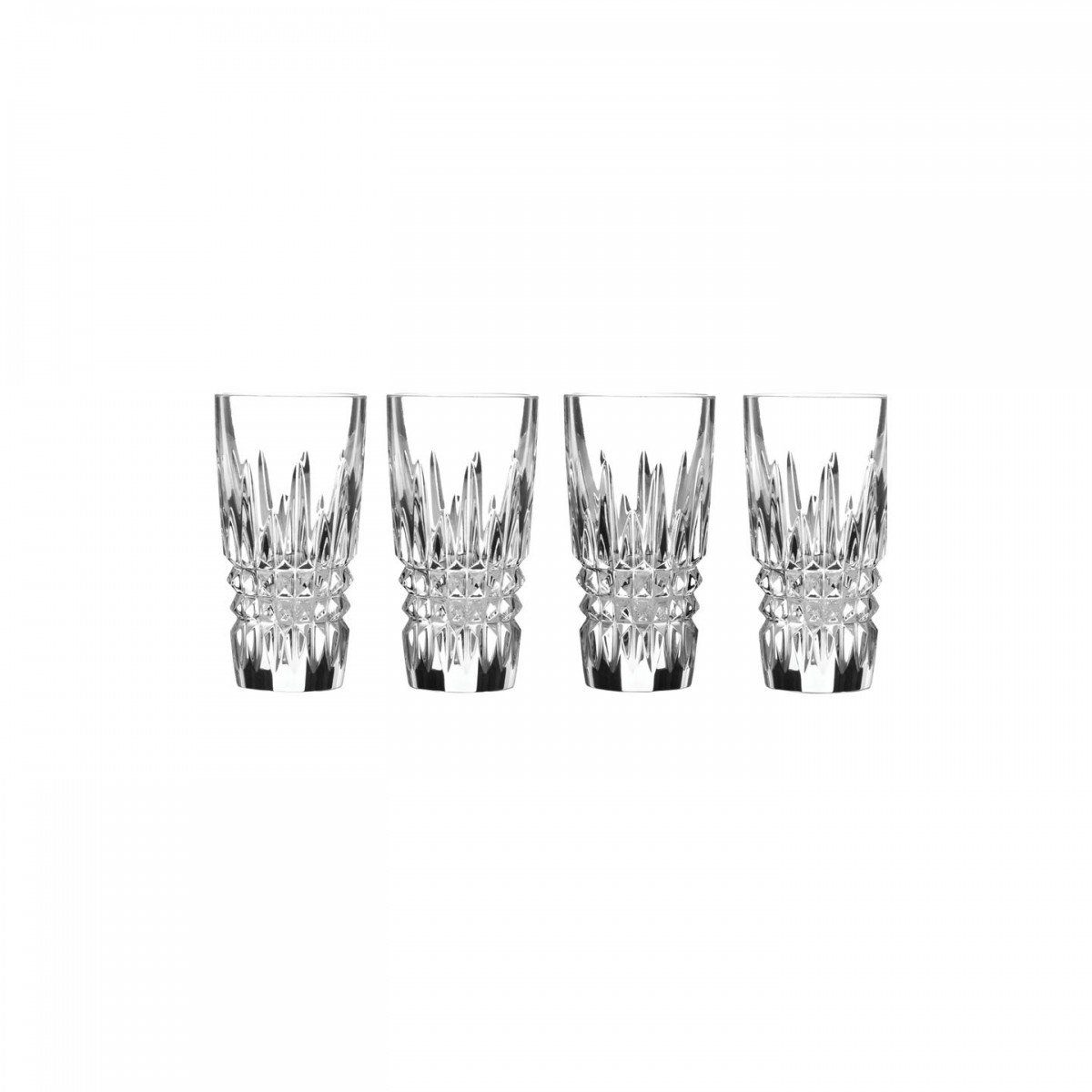 Waterford Lismore Diamond Shot Glass Set of 4 - Premium Crystal Whiskey Glasses for Home Bar, Cocktail Parties & Gifts