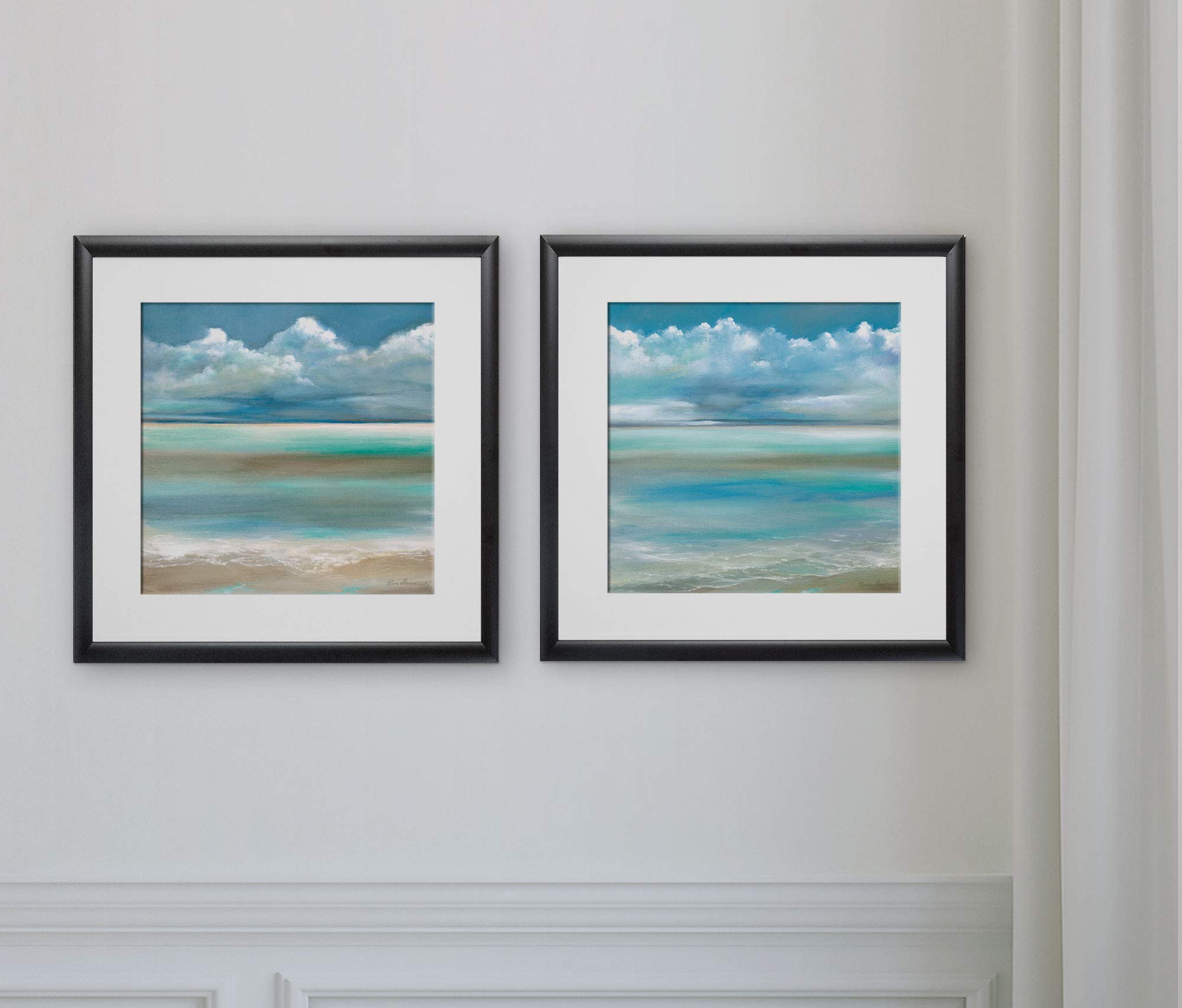 Wexford Home Tranquility By The Sea 2-Piece Coastal Living Room Set - Perfect for Beach House Decor & Seaside Cottage Styling