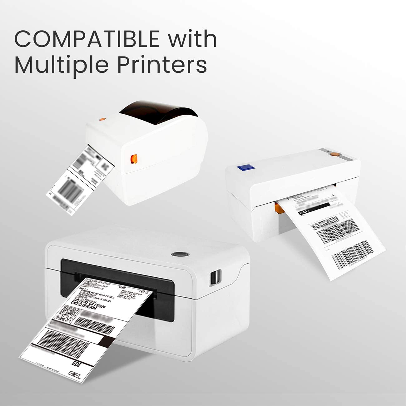4x6 Thermal Labels - Fan Fold 500 Sheets for Shipping, Mailing & Inventory - Compatible with Zebra, Rollo & Thermal Printers - Perfect for Ecommerce, Logistics & Small Business Use