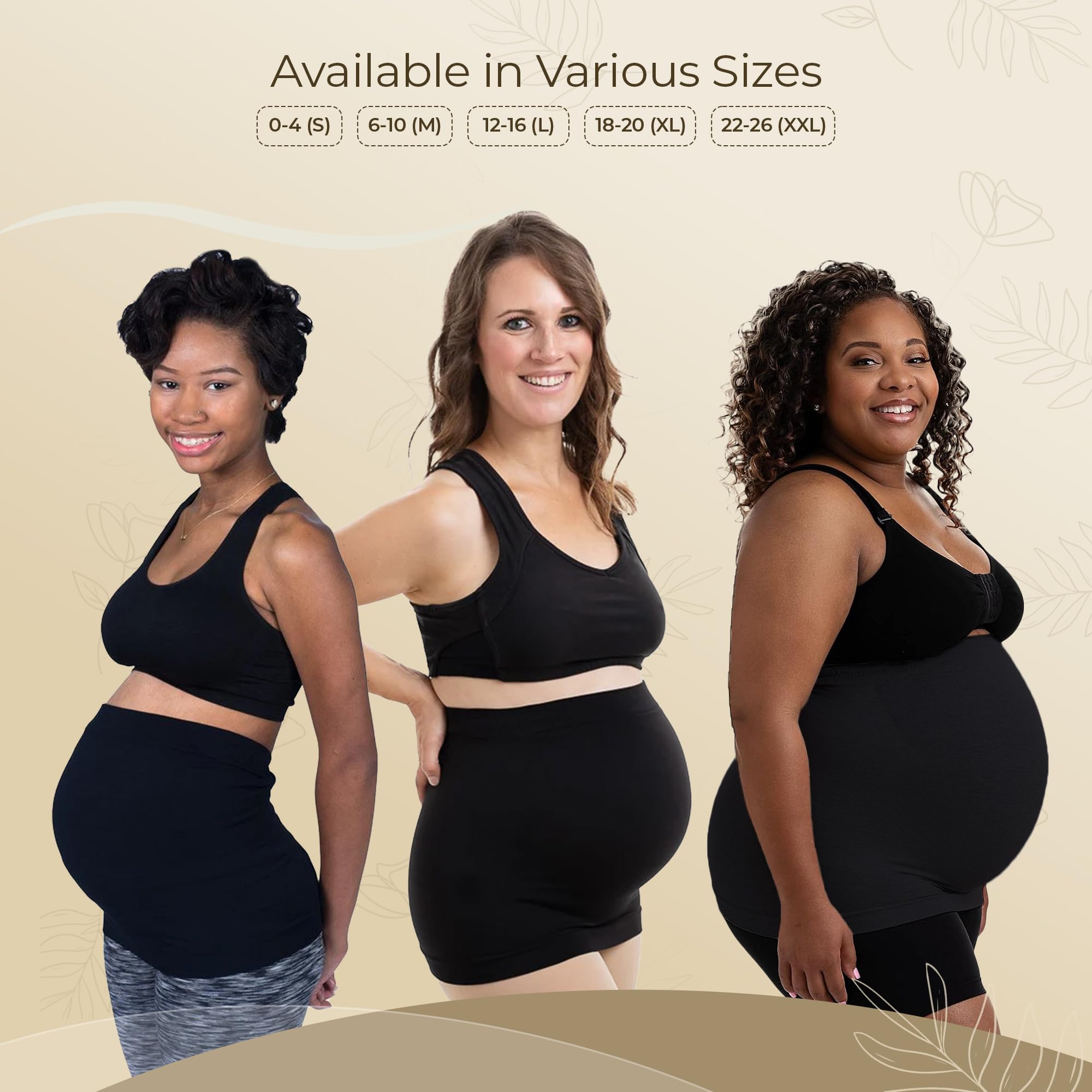 **Maternity Belly Band for Women - 4-Way Stretch Postpartum Support Belt - Lumbar & Back Pain Relief - Pregnancy Must Haves for Comfort & Recovery**    *(Perfect for Postpartum Recovery, C-Section Healing, and Everyday Comfort During Pregnancy)*