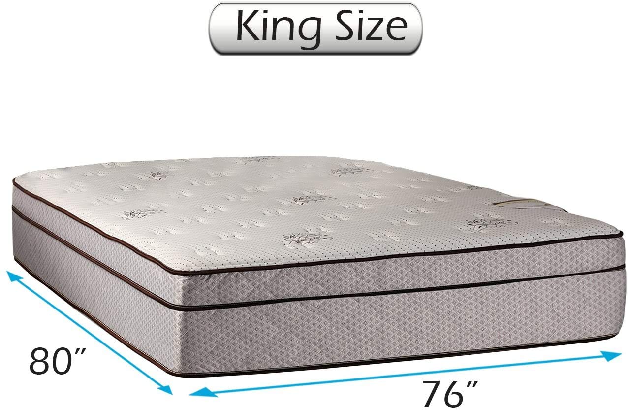 Dream Solutions USA DS USA Fifth Ave Plush Extra Soft Mattress - Orthopedic Spine Support, Plush Knit Cover, Fully Assembled (King 76